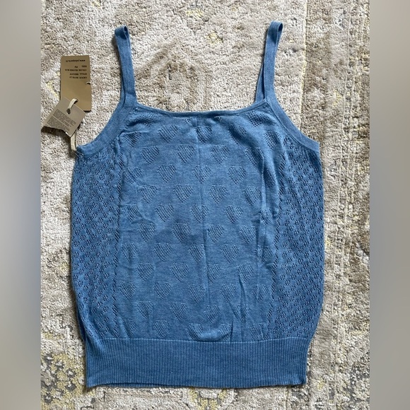 Yuca Paris Knit Pointelle Top NWT - Picture 4 of 12